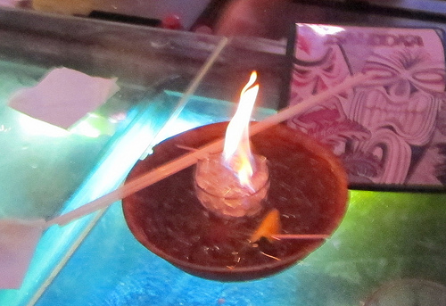 flaming bowl of booze