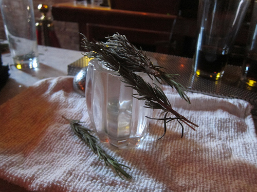 smoking the rosemary