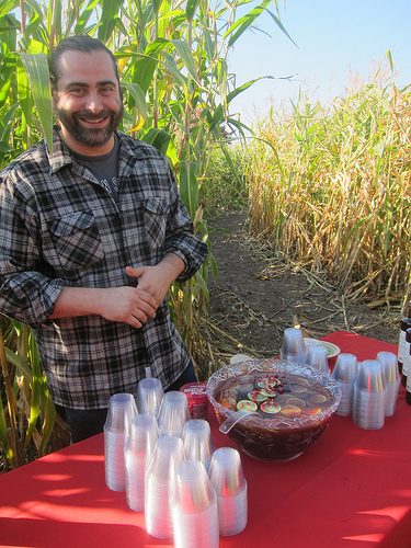 Alex Straus with Ancho Reyes punch